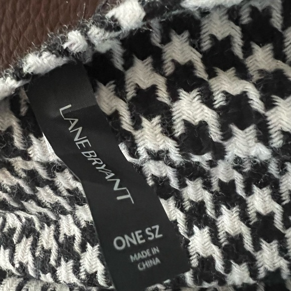 Lane Bryant Open Front Houndstooth Poncho One Size Black/white - Picture 5 of 5
